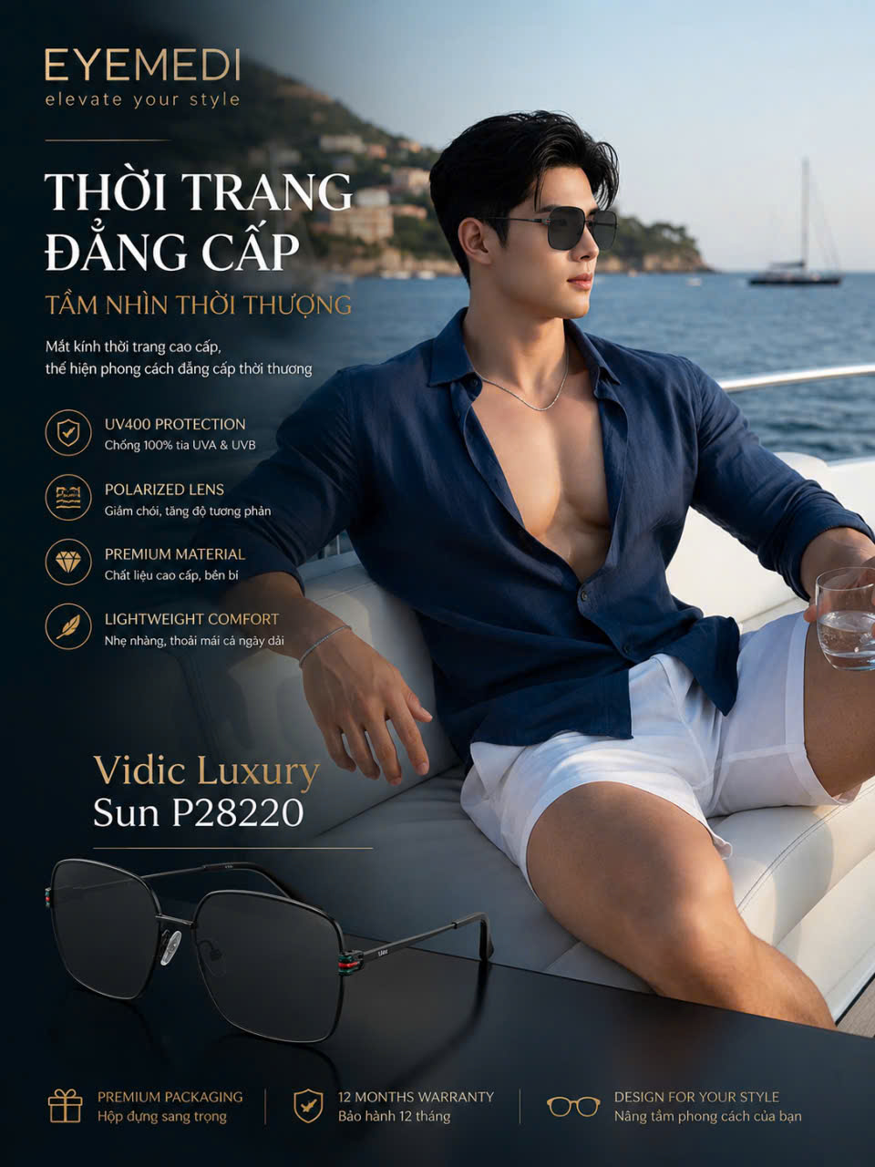 Kính mát nữ thời trang Vidic